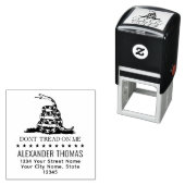 Gadsden Flag Don't Tread on me Name Rücksendeadres Permastempel (Beispiel)