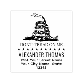 Gadsden Flag Don't Tread on me Name Rücksendeadres Permastempel