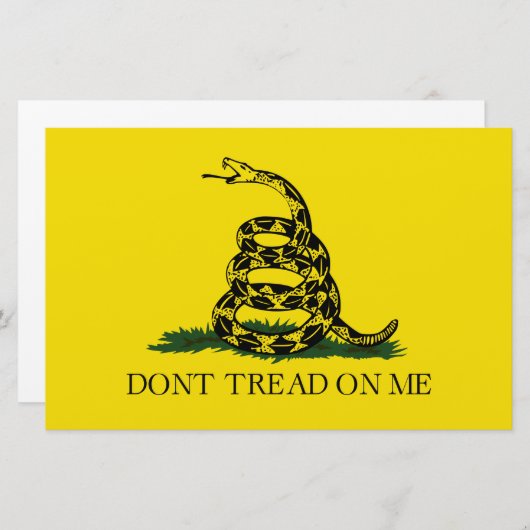Gadsden Flag (Don't Tread on Me) (Schlangenflagge) Briefpapier (Vorne/Hinten)