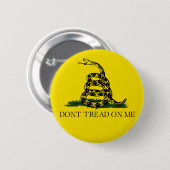 Gadsden Flag (Don't Tread on Me) (Schlangenflagge) Button (Vorne & Hinten)