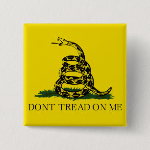 Gadsden Flag (Don't Tread on Me) (Schlangenflagge) Button
