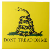 Gadsden Flag (Don't Tread on Me) (Schlangenflagge) Fliese (Vorderseite)