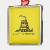 Gadsden Flag (Don't Tread on Me) (Schlangenflagge) Ornament Aus Metall (Links)