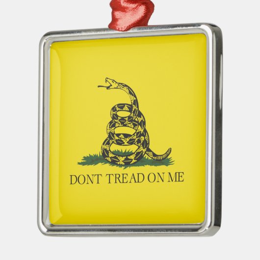 Gadsden Flag (Don't Tread on Me) (Schlangenflagge) Ornament Aus Metall (Links)