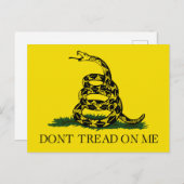 Gadsden Flag (Don't Tread on Me) (Schlangenflagge) Postkarte (Vorne/Hinten)