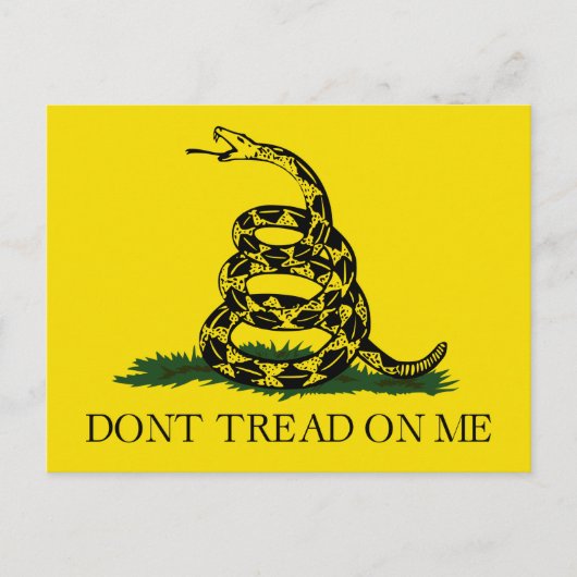 Gadsden Flag (Don't Tread on Me) (Schlangenflagge) Postkarte (Vorderseite)