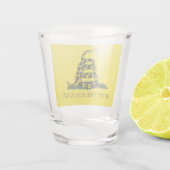 Gadsden Flag (Don't Tread on Me) (Schlangenflagge) Schnapsglas (Rückseite)