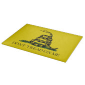 Gadsden Flag (Don't Tread on Me) (Schlangenflagge) Schneidebrett (Ecke)