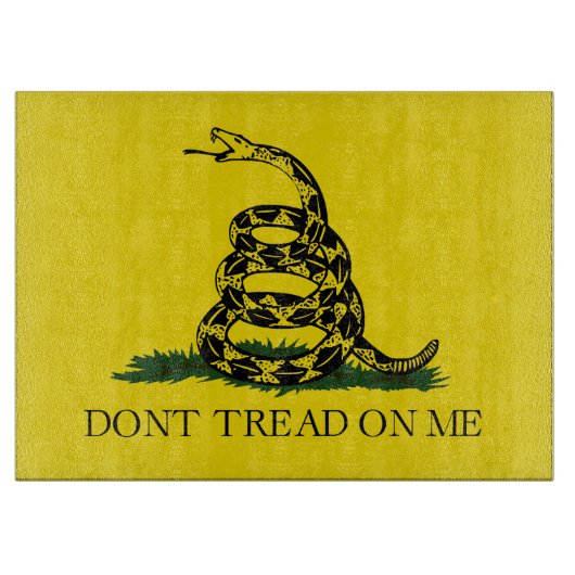 Gadsden Flag (Don't Tread on Me) (Schlangenflagge) Schneidebrett (Vorderseite)