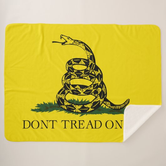 Gadsden Flag (Don't Tread on Me) (Schlangenflagge) Sherpadecke (Vorderseite (Horizontal))
