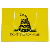 Gadsden Flag (Don't Tread on Me) (USA Snake) Große Geschenktüte (Vorderseite)
