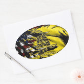 Gadsden Flag - Freiheit oder Tod Ovaler Aufkleber (Umschlag)