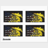 Gadsden Flag - Freiheit oder Tod Rechteckiger Aufkleber (Blatt)