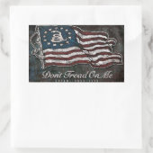 Gadsden Flag - Freiheit oder Tod Rechteckiger Aufkleber (Tasche)