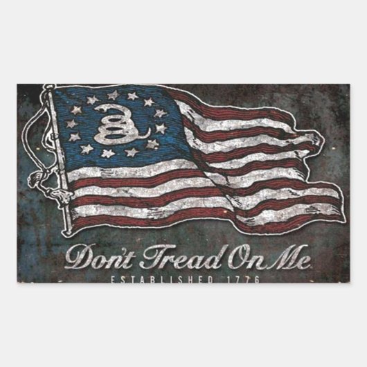 Gadsden Flag - Freiheit oder Tod Rechteckiger Aufkleber (Vorderseite)