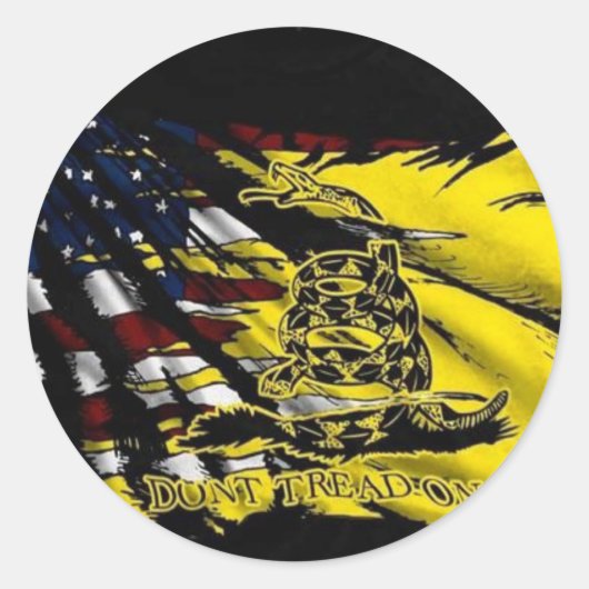 Gadsden Flag - Freiheit oder Tod Runder Aufkleber (Vorderseite)