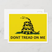 Gadsden Flag Postkarte (Vorne/Hinten)