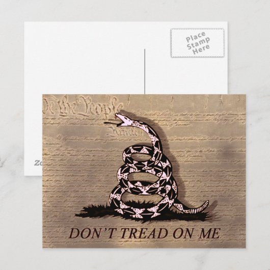 Gadsden Flag Postkarte (Vorne/Hinten)