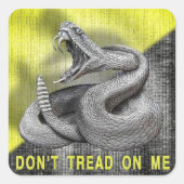 Gadsden Flag Quadratischer Aufkleber (Vorderseite)