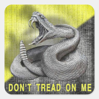 Gadsden Flag Quadratischer Aufkleber