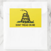 Gadsden Flag Rechteckiger Aufkleber (Tasche)
