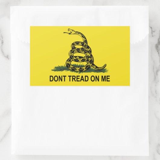 Gadsden Flag Rechteckiger Aufkleber (Tasche)
