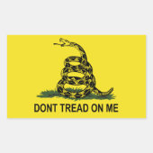 Gadsden Flag Rechteckiger Aufkleber (Vorderseite)