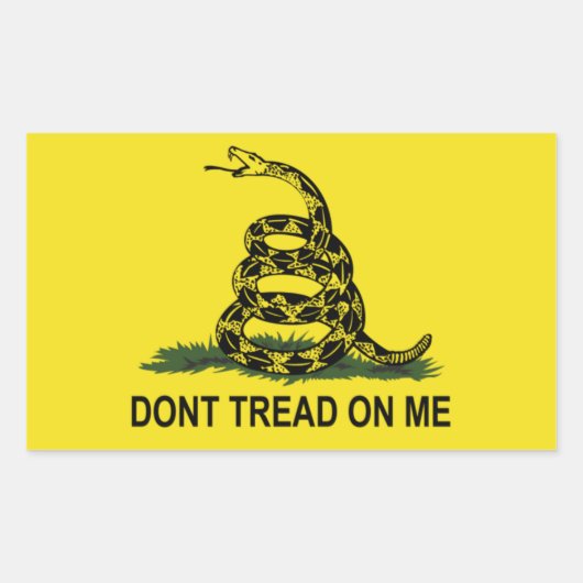 Gadsden Flag Rechteckiger Aufkleber (Vorderseite)