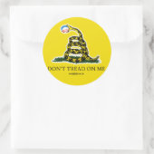 Gadsden Flag Runder Aufkleber (Tasche)