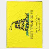 Gadsden Flag Tread on me Family Name Estd Dt Fleecedecke (Vorderseite)