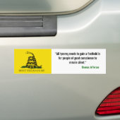 Gadsden-Flagge, "alle Tyrannei muss einen Fuß Autoaufkleber (Auf Auto)