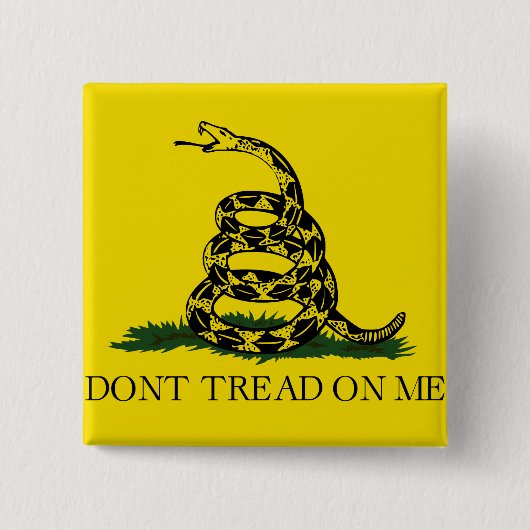 Gadsden-Flagge Don't Tread on Me Button (Vorderseite)