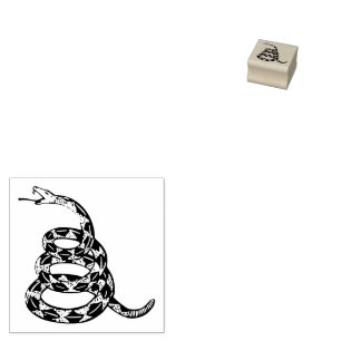 Gadsden-Flagge Don't Tread on Me Grau Gummistempel