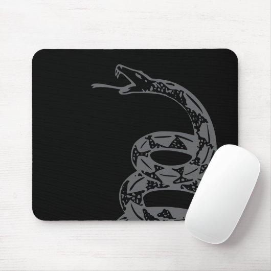 Gadsden-Flagge Don't Tread on Me Grau Mousepad (Mit Mouse)