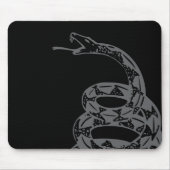 Gadsden-Flagge Don't Tread on Me Grau Mousepad (Vorne)