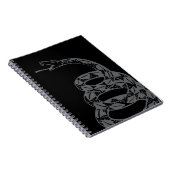 Gadsden-Flagge Don't Tread on Me Grau Notizblock (Rechte Seite)