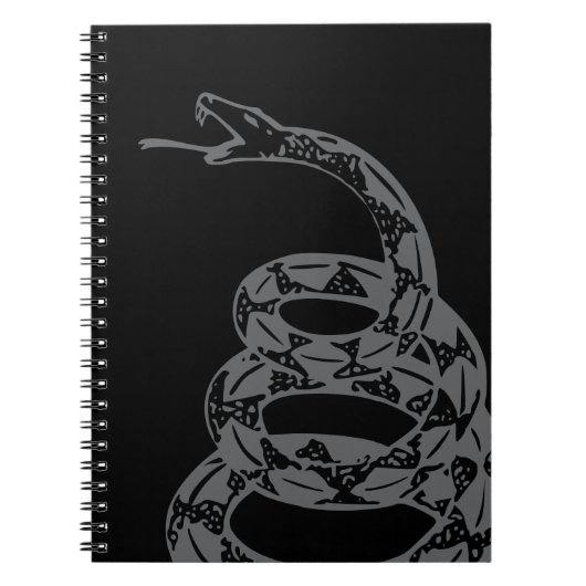 Gadsden-Flagge Don't Tread on Me Grau Notizblock (Vorderseite)