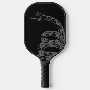 Gadsden-Flagge Don't Tread on Me Grau Pickleball Schläger