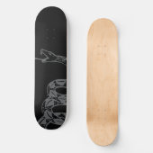 Gadsden-Flagge Don't Tread on Me Grau Skateboard (Vorderseite)
