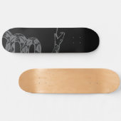 Gadsden-Flagge Don't Tread on Me Grau Skateboard (Horizontal)