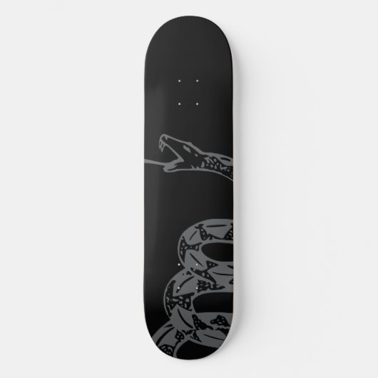 Gadsden-Flagge Don't Tread on Me Grau Skateboard (Vorderseite)