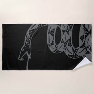 Gadsden-Flagge Don't Tread on Me Grau Strandtuch