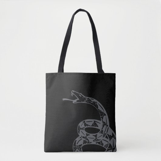 Gadsden-Flagge Don't Tread on Me Grau Tasche (Vorderseite)