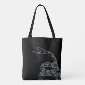 Gadsden-Flagge Don't Tread on Me Grau Tasche (Rückseite)