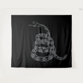 Gadsden-Flagge Don't Tread on Me Grau Wandteppich (Vorderseite (Horizontal))