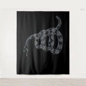 Gadsden-Flagge Don't Tread on Me Grau Wandteppich (Vorderseite)