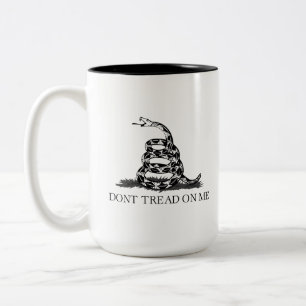 Gadsden-Flagge Don't Tread on Me Libertäre Gelb Zweifarbige Tasse