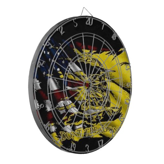Gadsden-Flagge - Freiheit oder Tod Dartscheibe (Vorderseite Links)