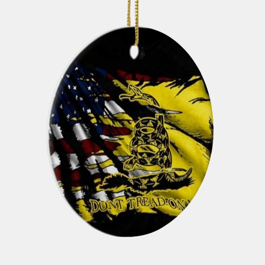 Gadsden-Flagge - Freiheit oder Tod Keramik Ornament (Rechts)