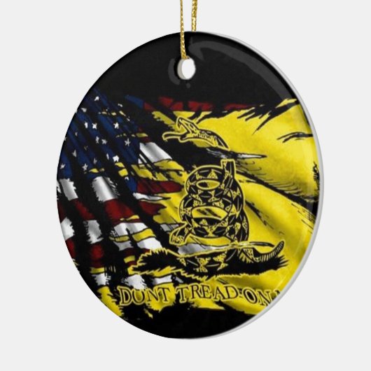 Gadsden-Flagge - Freiheit oder Tod Keramik Ornament (Links)